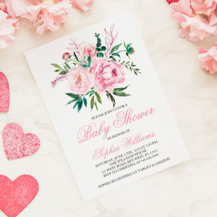 Blush Pink Baby Shower Invitation