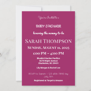 Blush Pink Baby Shower Invitation for a Boy