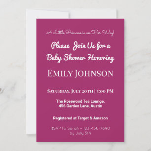 Blush Pink Baby Shower Invitation for a Girl