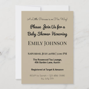 Blush Pink Baby Shower Invitation for a Girl