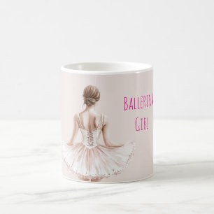 Blush Pink Ballerina Girl Coffee Mug