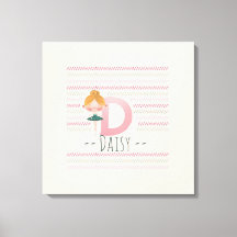 Blush Pink Ballerina Monogram D – Personalised Art