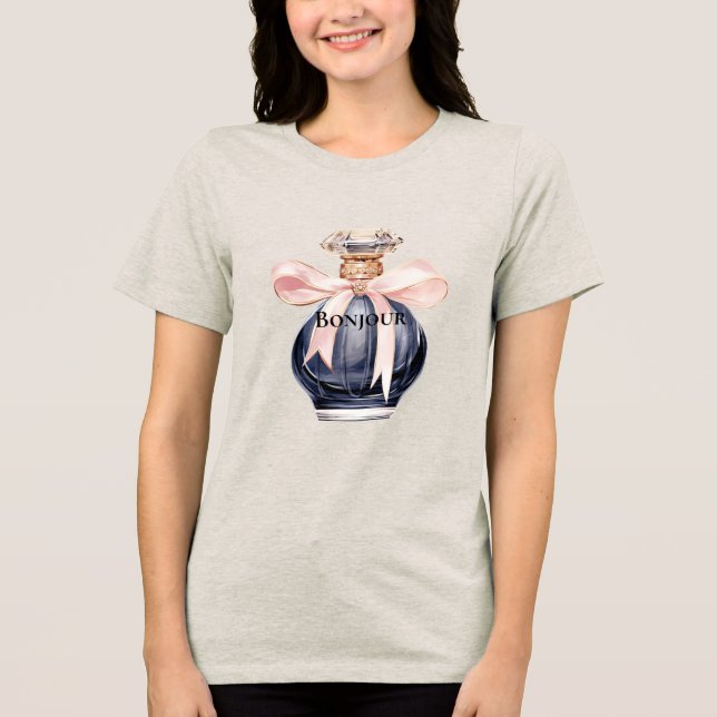 Blush Pink Ballet Shoes Tri-Blend Shirt (Front)