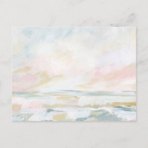 Blush Pink Beach Seascape Fine Art  Postcard
