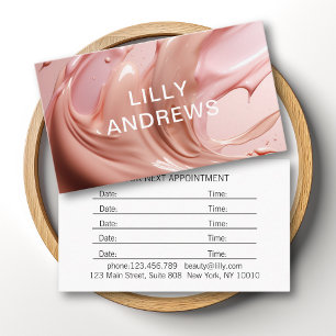Blush Pink Beauty Salon Appointment Business Card