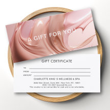 Blush Pink Beauty Salon Gift Certificate
