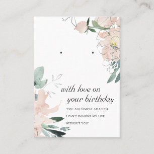 BLUSH PINK BIRTHDAY FRIEND EARRING DISPLAY CARD