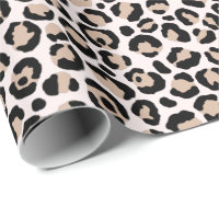 Blush Pink Black Cream Leopard Print