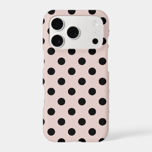 Blush Pink & Black Polka Dots Dot