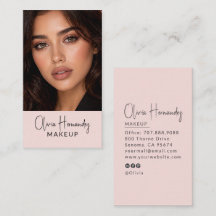 Blush Pink Black Script Photo Makeup Artist