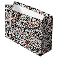 Blush Pink Black White Leopard Print