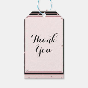 Blush Pink Black White & Rose Gold Bridal Shower Gift Tags