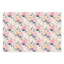 Blush Pink Bloom Elegant Floral Watercolor Cream