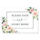 Blush Pink Bloom Guest Book Sign