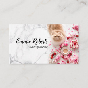 Blush Pink Bloom Watercolor Floral Business Card