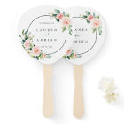Blush Pink Bloom Wedding Hand Fan