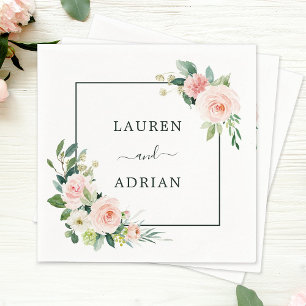 Blush Pink Bloom Wedding Napkin