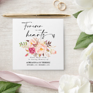 Blush Pink Boho Seed Packet Memorial Funeral  Enve Envelope