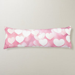 Blush Pink Bokeh Hearts Body Cushion