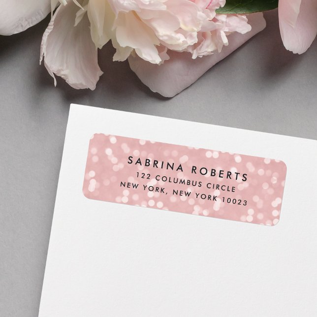 Blush Pink Bokeh Return Address (Creator Uploaded)