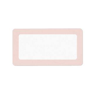 Blush pink border plain blank label