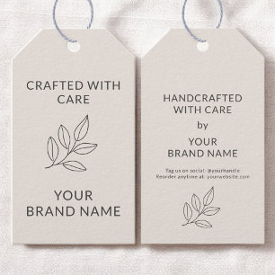 Blush Pink Botanical Business Minimalist Hang  Gift Tags