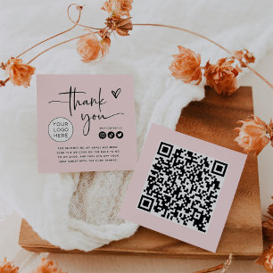 Blush Pink   Branding Thank You Packing Card