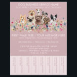 Blush Pink Breeds Dog Walker Budget Tickets Flyer<br><div class="desc">Blush Pink Breeds Dog Walker Budget Tickets</div>