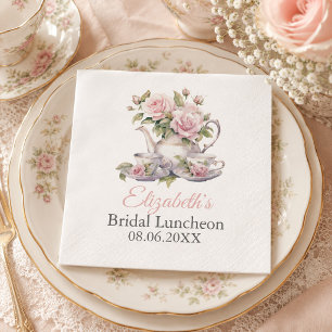 Blush Pink Bridal Luncheon Tea Party Napkins