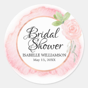 Blush Pink Bridal Shower Envelope Seal