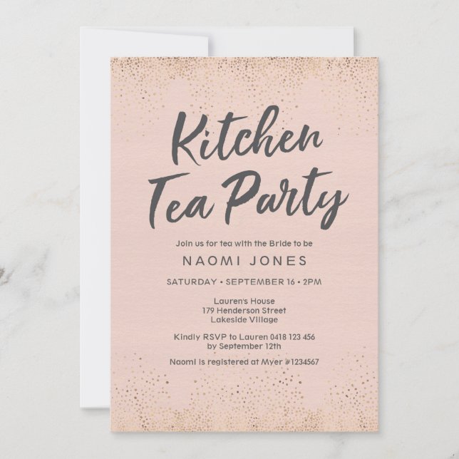 Blush Pink Bridal Shower Invitation (Front)