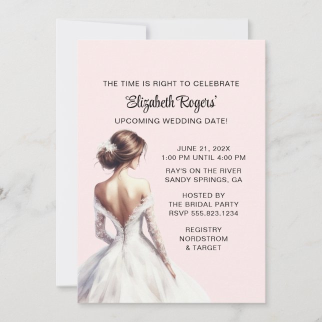 Blush Pink Bridal Shower Invitation (Front)