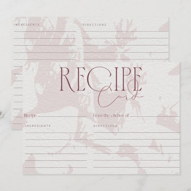 Blush Pink Bridal Shower Recipe Card (Front/Back)