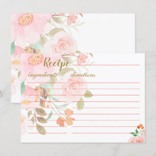 Blush Pink Bridal shower recipe card request