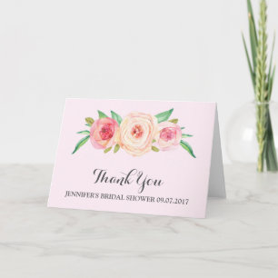 Blush Pink Bridal Shower Thank You