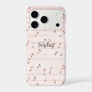 Blush Pink Brown Music Notes