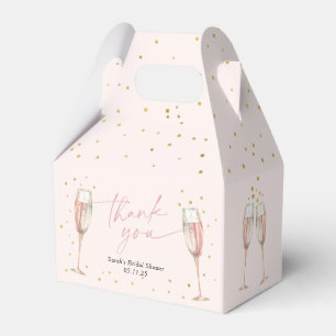 Blush pink Brunch and bubbly chic bridal shower Favour Box