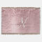 Blush Pink Brushed Metal Glitter Monogram Name