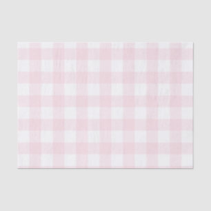 Blush Pink Buffalo Check Pattern Tissue Paper