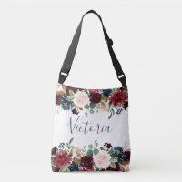 Blush Pink Burgundy Floral Bridal Party Gift