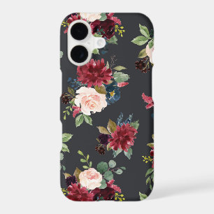 Blush Pink Burgundy Floral Elegant Pretty Case-Mat
