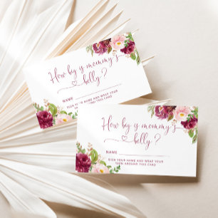 Blush pink burgundy how big is mummy's belly enclosure card