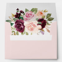Blush Pink Burgundy Peach Gold Floral Boho Wedding