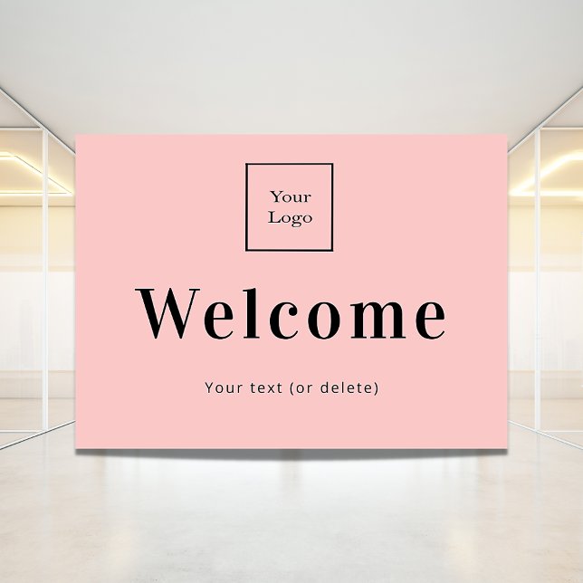 Blush pink business logo welcome window cling (Creator Uploaded)