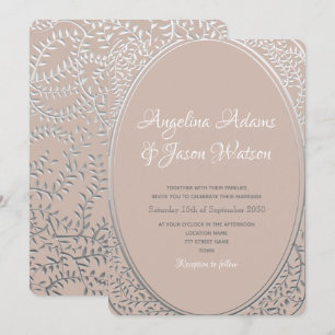 Blush Pink Calligraphy Wedding Invitation