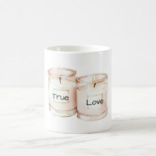 Blush Pink Candles True Love Coffee Mug