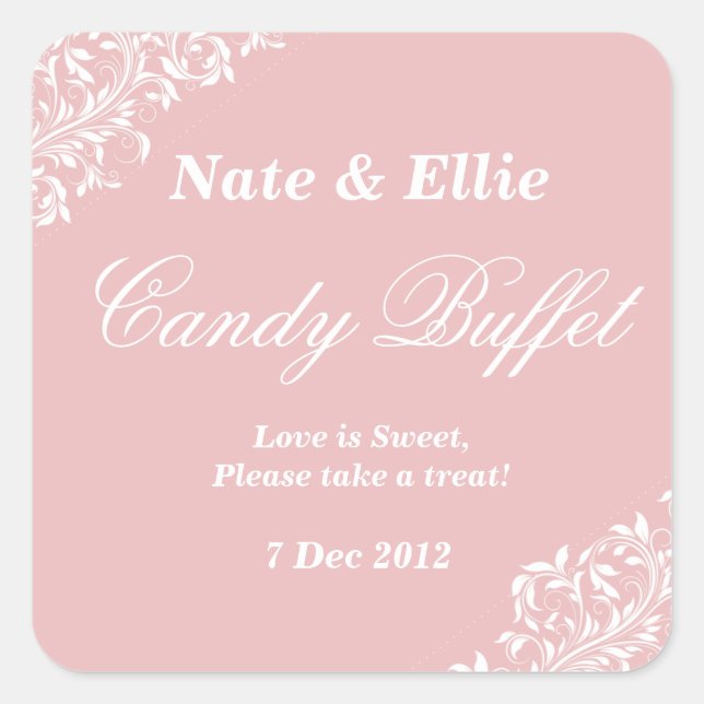 Blush pink candy buffet Sticker (Front)