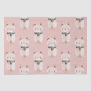 Blush Pink Cat Birthday  Tissue Paper
