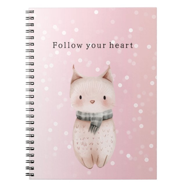 Blush Pink Cat Confetti Dots   Notebook (Front)