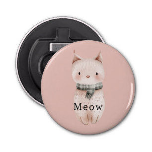 Blush Pink Cats Bottle Opener